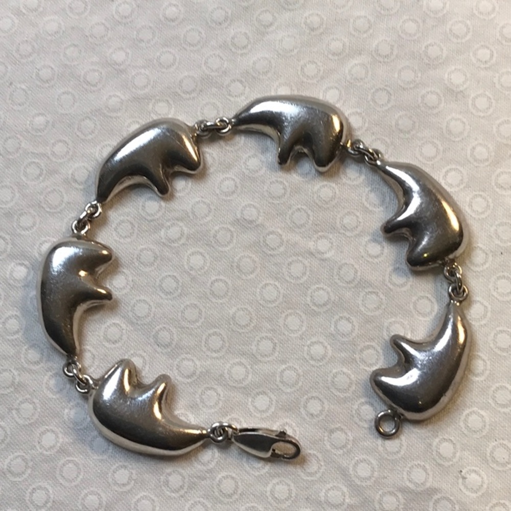 Sterling Silver Bear Bracelet - image 1